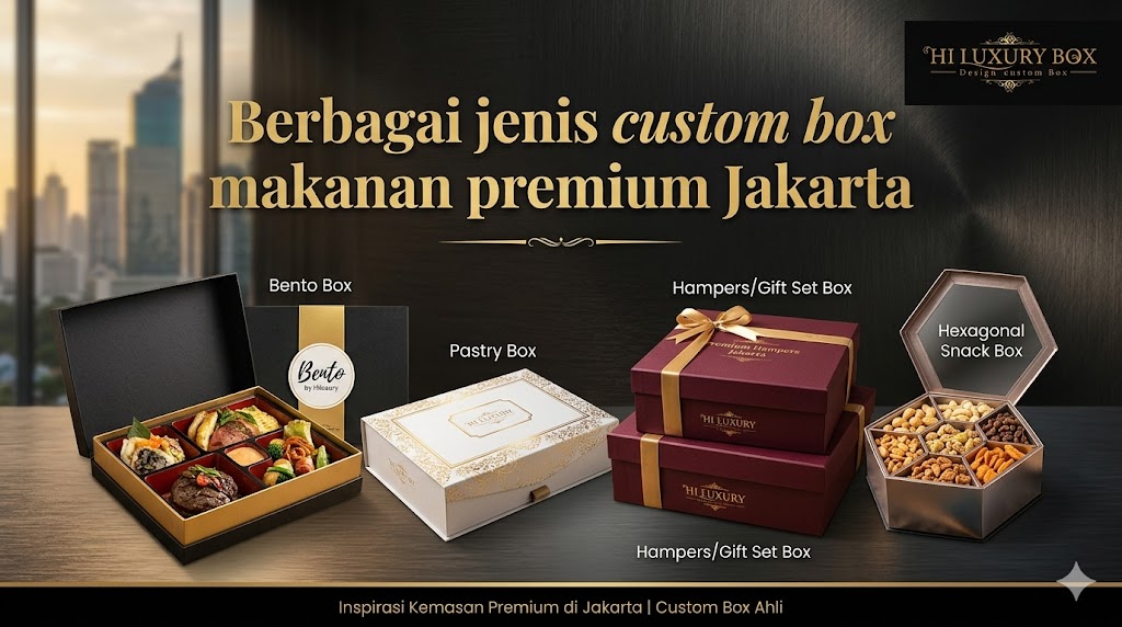 Berbagai jenis custom box makanan premium Jakarta - Hiluxury Box