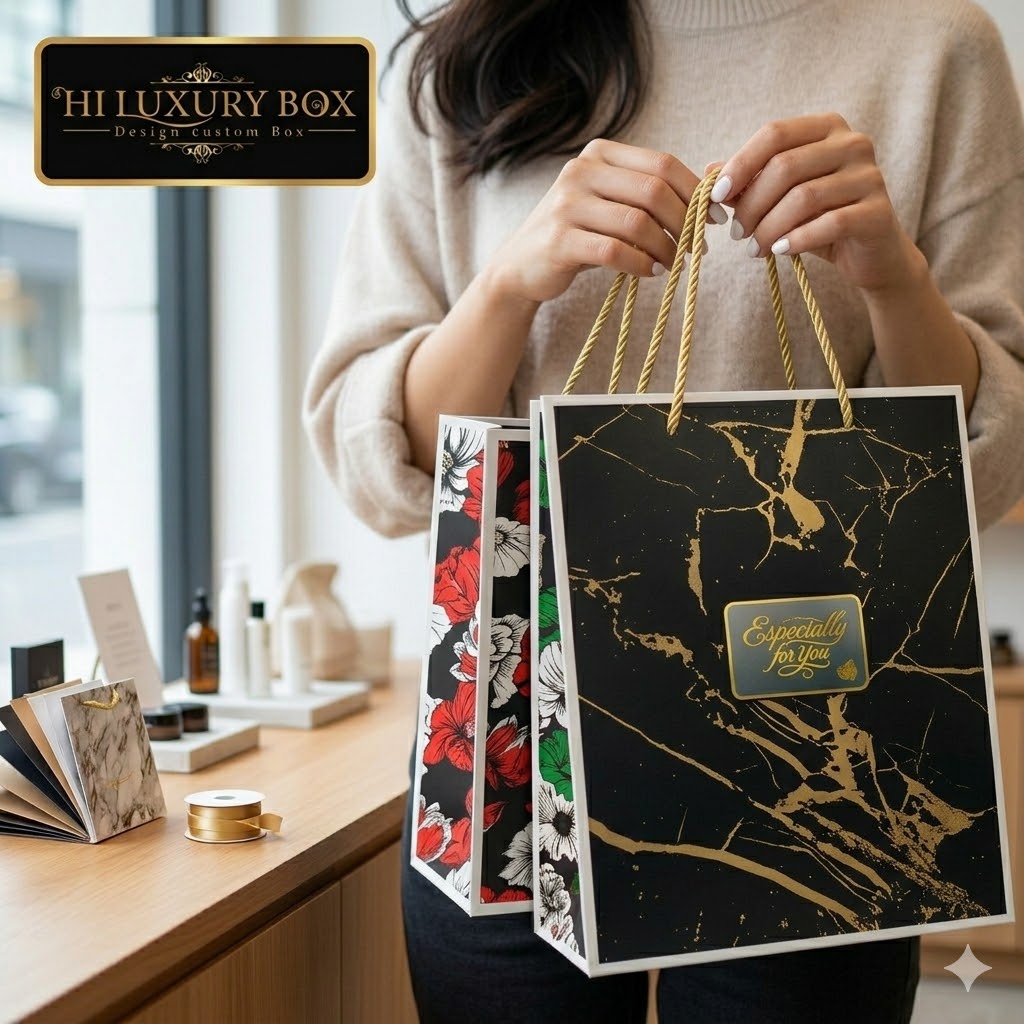 Paperbag metalize marbel