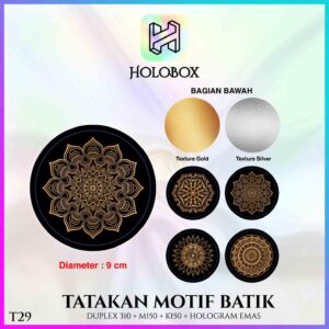 Tatakan Gelas Coaster Alas Anti Panas Cangkir Coffee T29 bulat gold