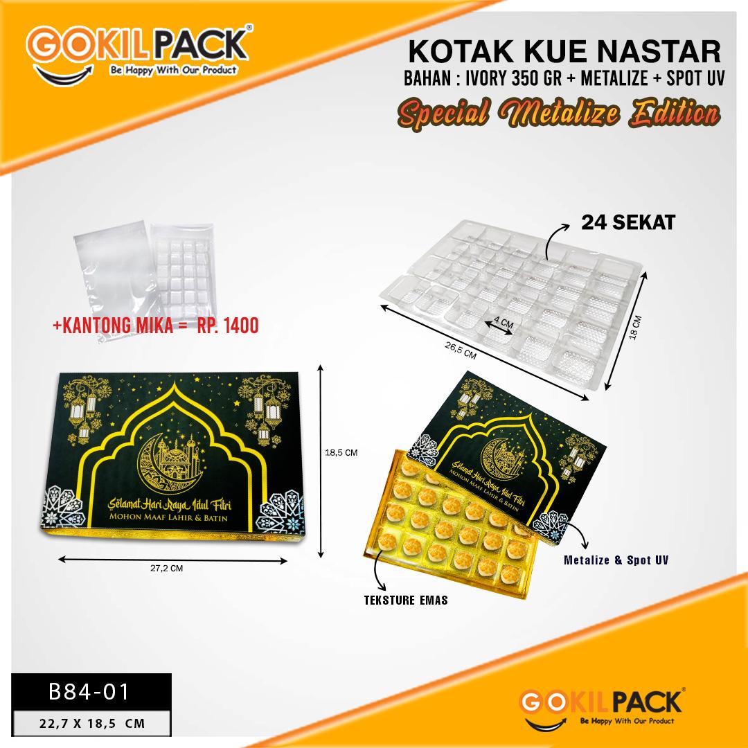 Box Coklat Kotak Kue Nastar Mika Sekat Packaging Lebaran Murah - B84 - Image 2