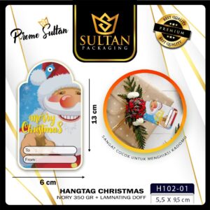 SULTAN - Hangtag Merry Christmas - Hangtag kado Murah - H102
