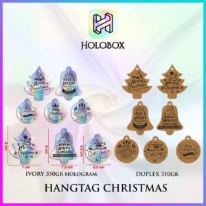 HANGTAG NATAL|MERRY CHRISTMAS|HOLOGRAM|SILVER|HIASAN|AKSESORIS|H140