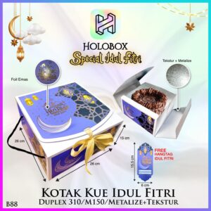 Box Hamper Kotak Lebaran Idul Fitri Dus Packaging Hologram - B88