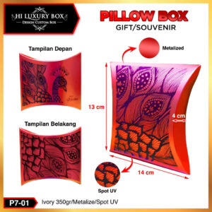 Pillow Box hologram - Kotak kado Souvenir Gift Box