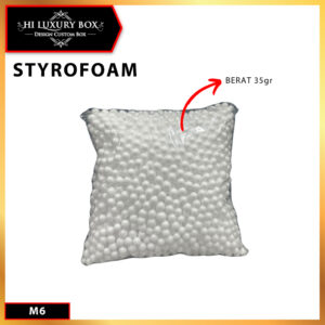 Butiran Gabus Sterofoam / Styrofoam Bola Putih Hiasan Souvenir / Aksesoris Hampers/M6