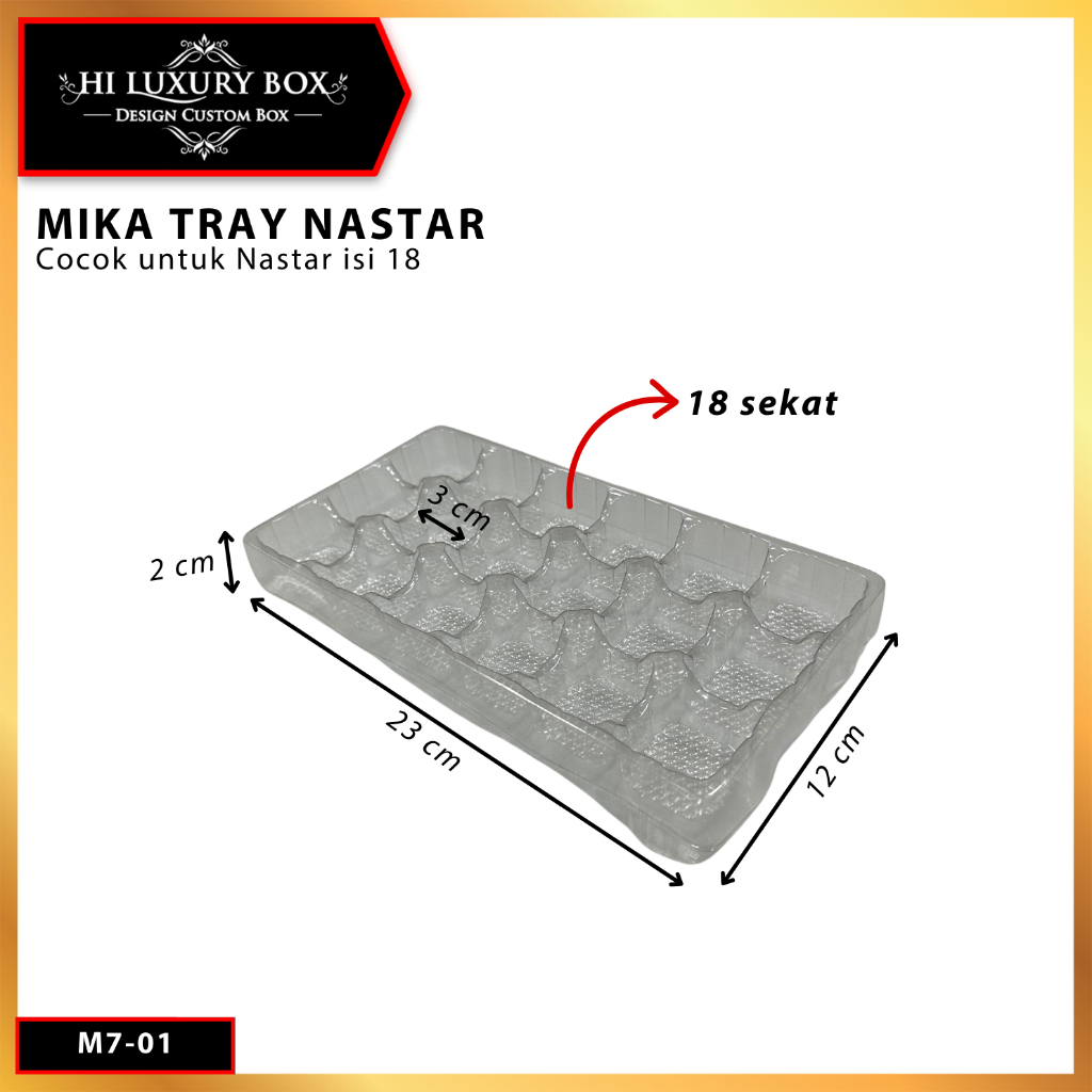 Mika Tray Kue Tatakan Sekat Nastar Isi 18