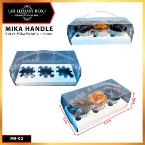 Box Mika / Kotak Kue Mika / Box Cupcake + Tatakan / Packaging Mika / M9