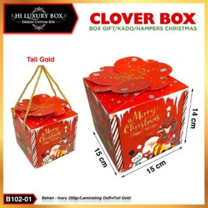 Box Natal/Kotak Hampers/Toples 500gr/Dus Kue/Toples Bulat/B102