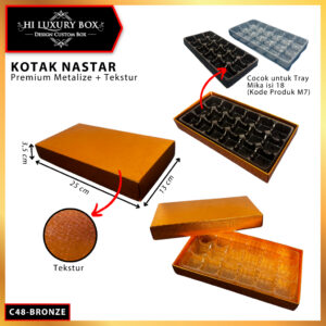 Box Coklat/Tray Mika/Box Hologram/Kotak Kue/Serbaguna C48
