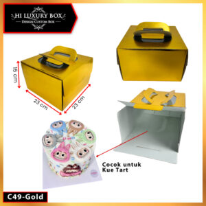 Kotak Kue - Box Hologram - Box Premium - Kue Tart - Loyang 22x22 - C49