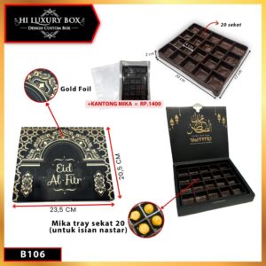 Box Nastar/Kotak Kue Lebaran/Box Coklat/Tray Mika  B106