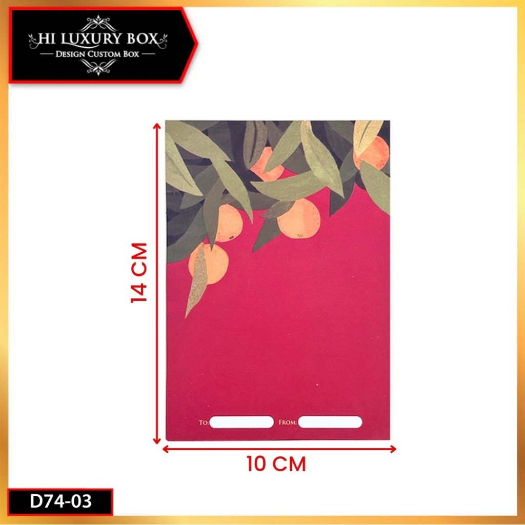 Kartu Ucapan Chinese Spesial Imlek D74 Minimal Order 10 pcs Gift Card Kartu Imlek D74-01 D74-02 D74-03 D74-04 - Image 3