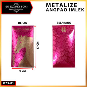 Angpao Imlek Metalize D73-01 D73-02 D73-03 D73-04 D73 Amplop Uang Imlek 17 CM x 9 CM