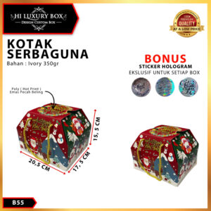 Gable Box - Box Natal - Box Hampers - Gift Box - B55