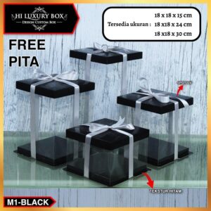 Cake Box Kotak Kue Mika Transparan Dus Hantaran - Tutup Hologram
