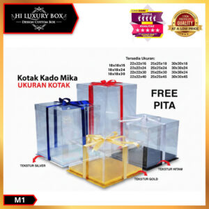 Cake Box Kotak Kue Mika Transparan Dus Hantaran - Tutup Mika