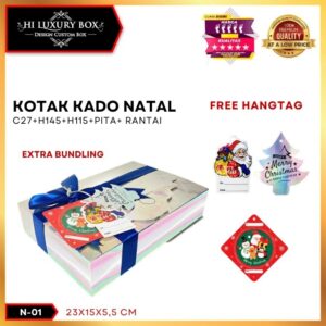 Box Hologram - Box Natal -Box Hampers - Beli 1 dapat 6 - N-01