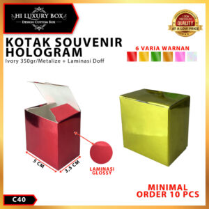 Kotak Souvenir -Box Hologram - Kotak Kado - Bros- C40