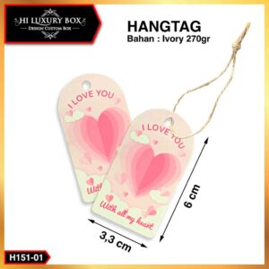 Label Hangtag Valentine Premium Murah Ivory Aksesoris H151