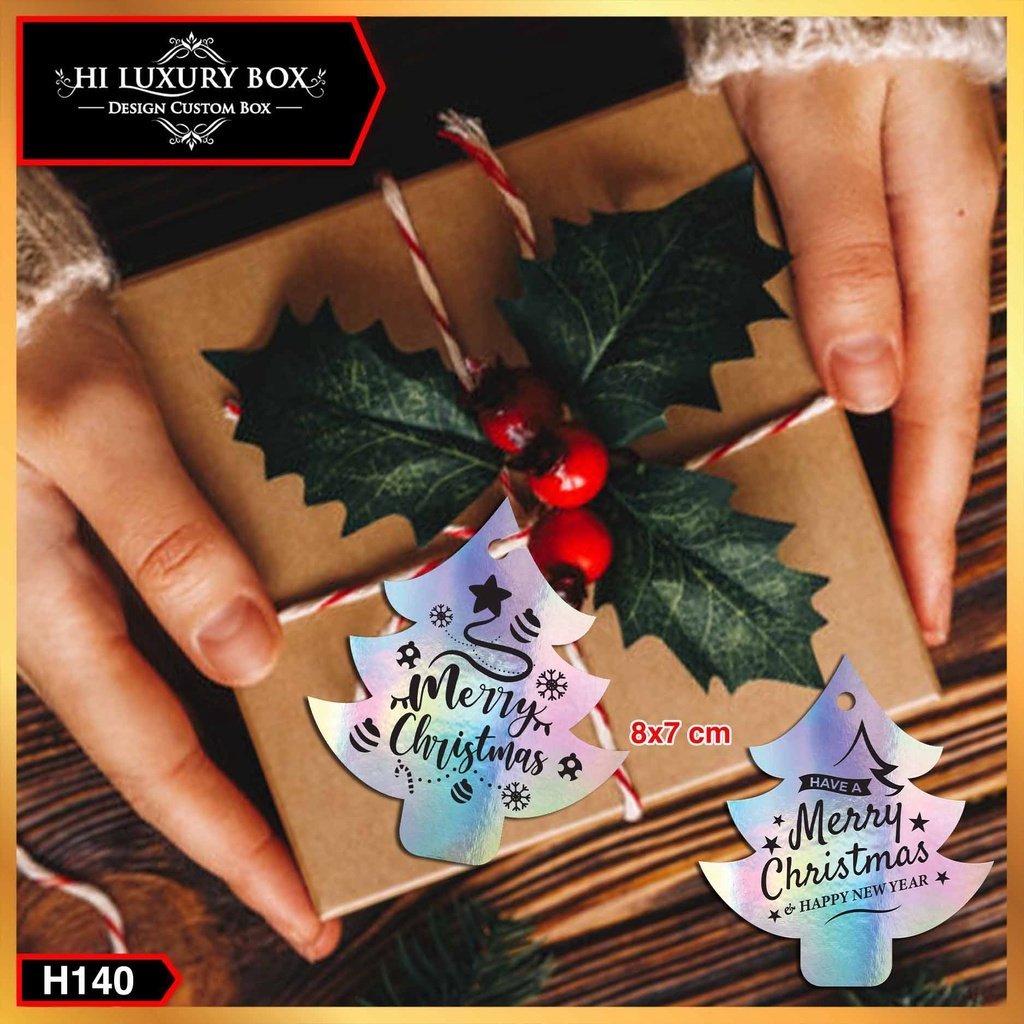 HANGTAG NATAL|MERRY CHRISTMAS|HOLOGRAM|SILVER|HIASAN|AKSESORIS|H140 - Image 3