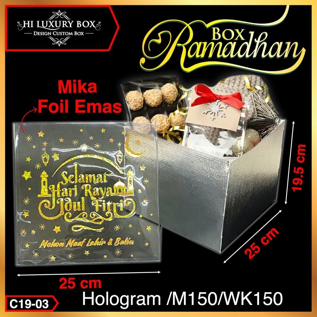 Kotak Kue Lebaran|Idul Fitri|Hologram|Kado|Mika|Box|Packaging|Dus|C19-03 - Image 2