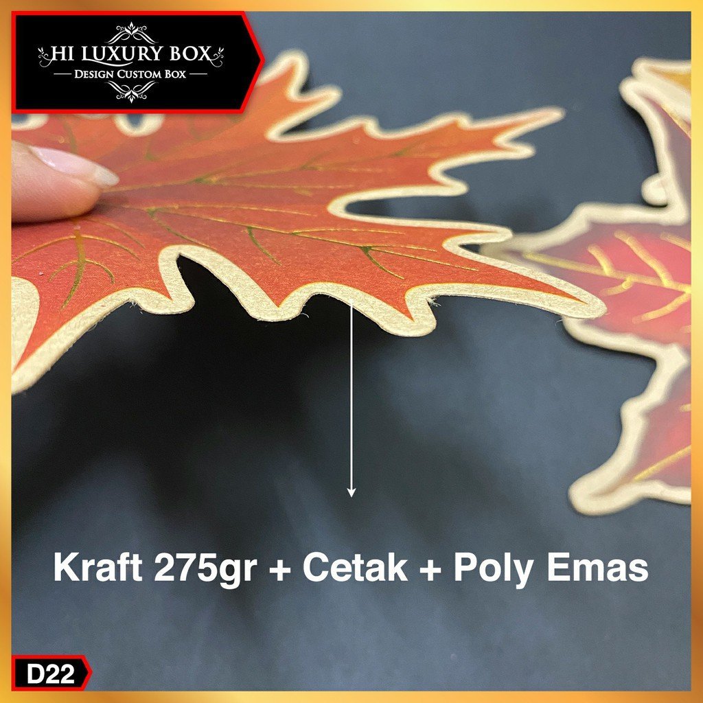 Kertas motif maple|Label|Hiasan Kotak|Hiasan|Hiasan Murah|D22 - Image 2