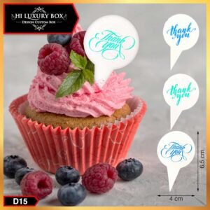 Topper Kue | Topper Kue Motif | Topper Thank You | Ivory | Murah 4x6.5 Topper Ucapan |D15