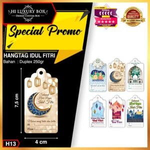 Hangtag | Label Baju | Hangtag Idul Fitri | Duplex | Murah | 7.5x4 H13