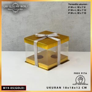 Box Mika / Kotak Kue Mika / Box Toples + Tatakan / Packaging Mika /30X30/ M19