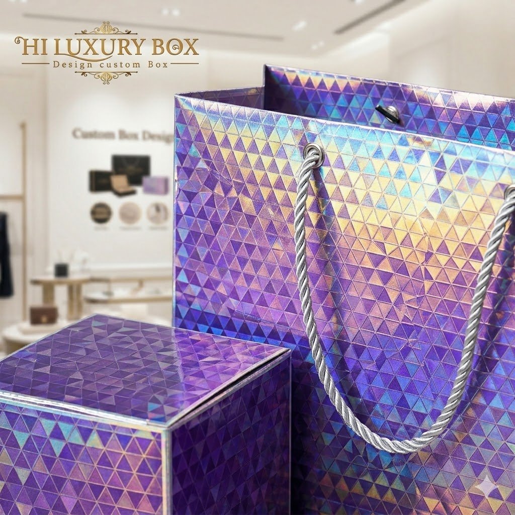 paper bag metalize purple