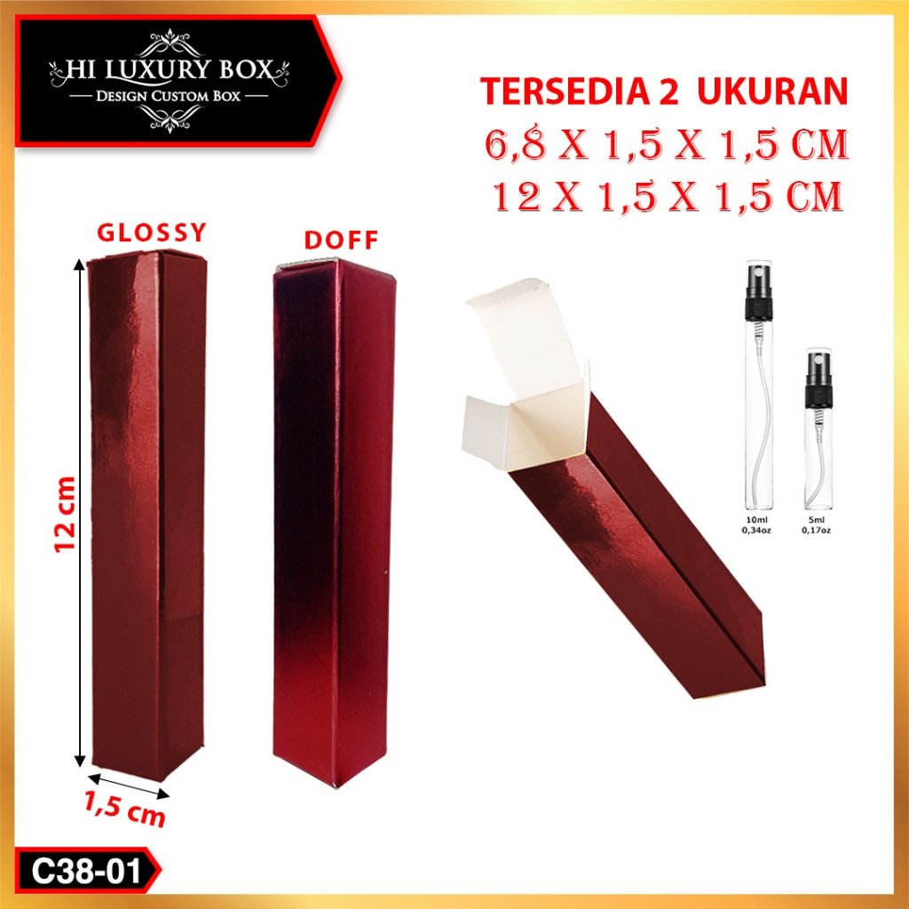 Box Parfum-Tester Parfum-Metalize Mewah-Box Premium-C38