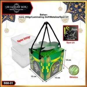 Box Hamper Kotak Lebaran Idul Fitri Dus Packaging Hologram - B88