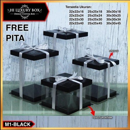 Cake Box Kotak Kue Mika Transparan Dus Hadiah - Tutup Hologram 25x25 gift stiker - Image 2
