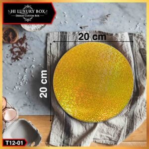 Tatakan Kue|Cake Board|Alas Kue|Aksesoris Kue|Bulat|20X20|Hologram|20X20|T12