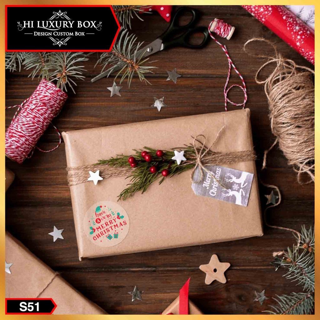 Stikcer Merry Christmass|Vinly|Segel|Label|Aksesoris|Packaging|S51 - Image 2