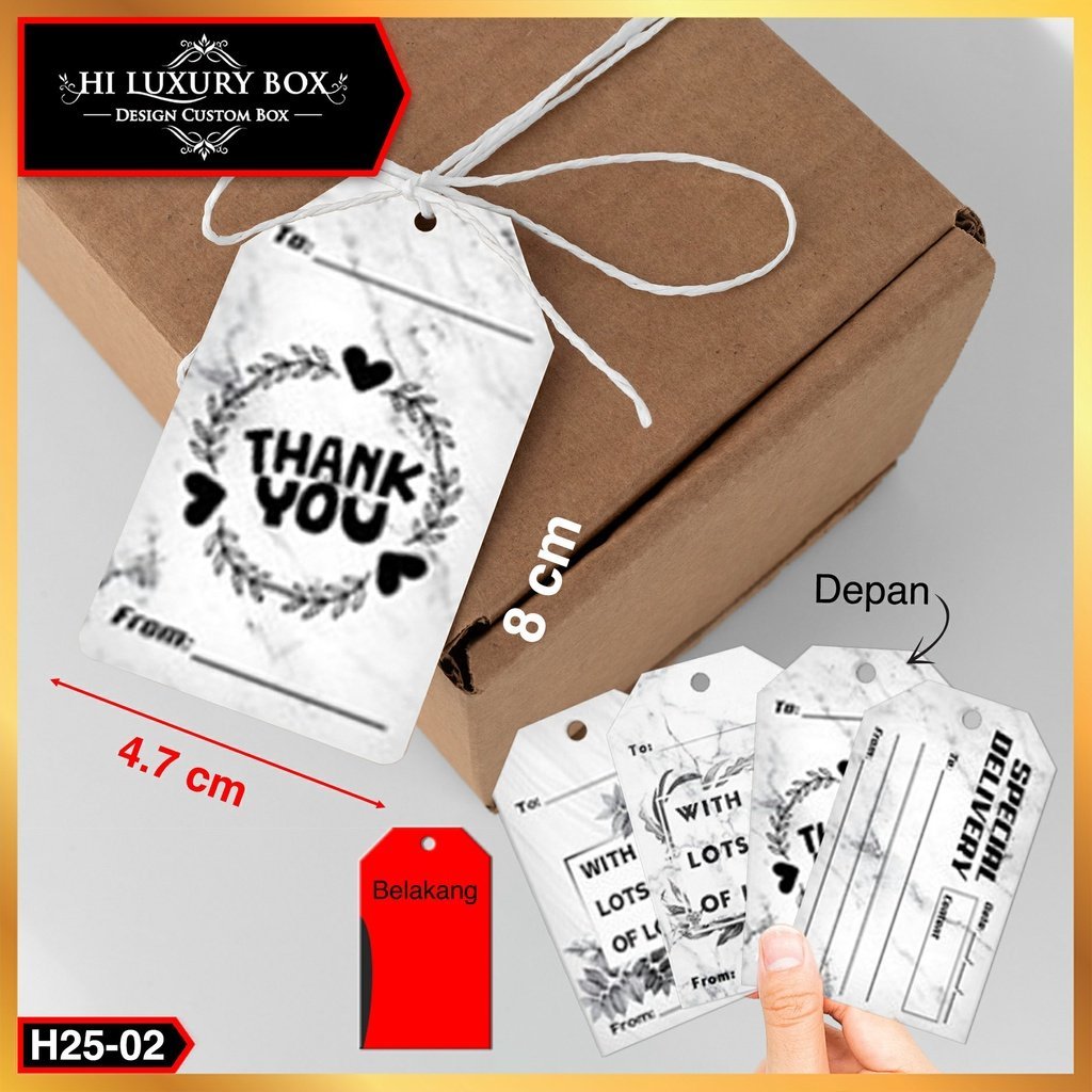 Hang Tag Label baju - Hang Tag Motif 4,7x8 | H25 - Image 3