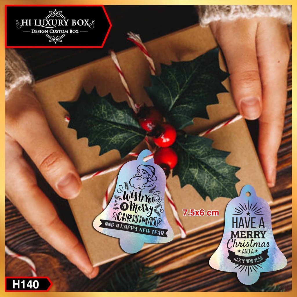 HANGTAG NATAL|MERRY CHRISTMAS|HOLOGRAM|SILVER|HIASAN|AKSESORIS|H140 - Image 4