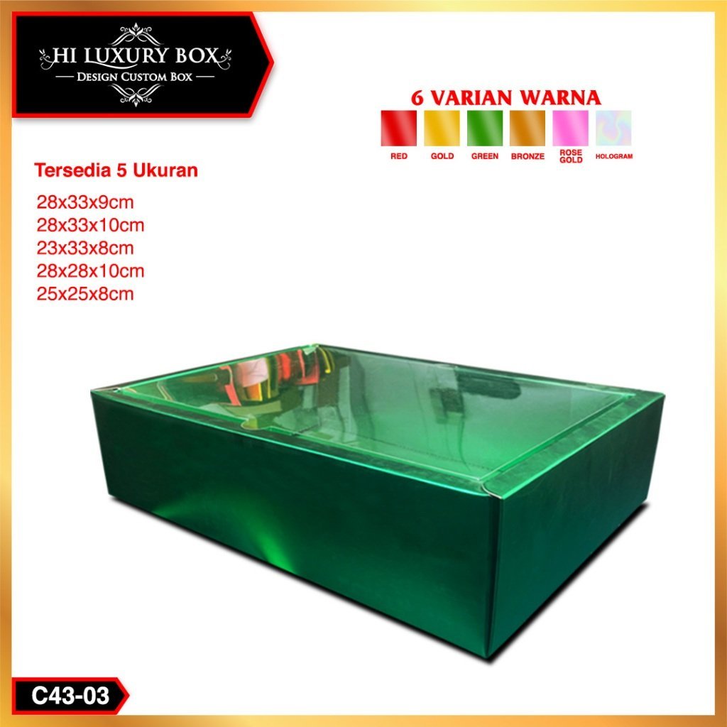 Box mika-box hologram-kotak kado-Box Hampers-C43 - Image 4
