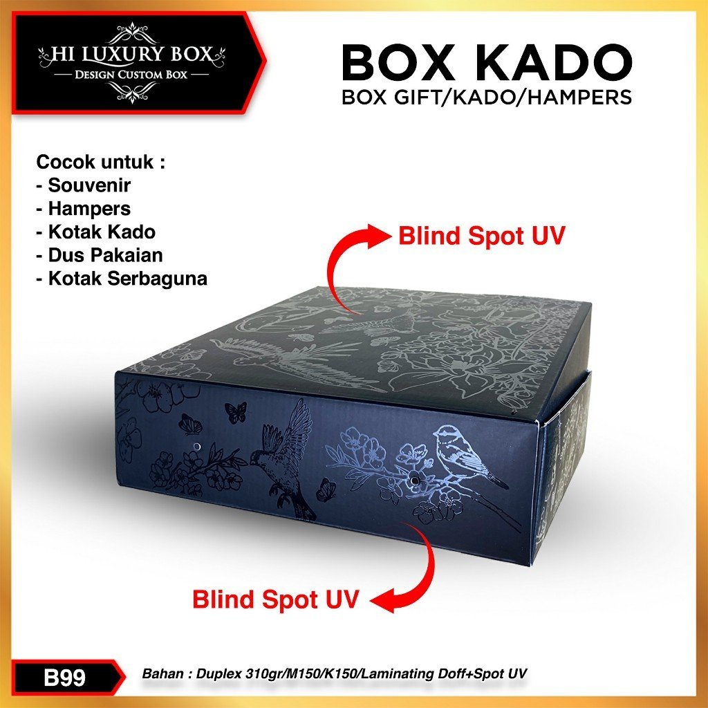 Box Hampers - Dua Packaging Hijab Mukena Baju - Kotak Kado - Souvenir- B99 - Image 2