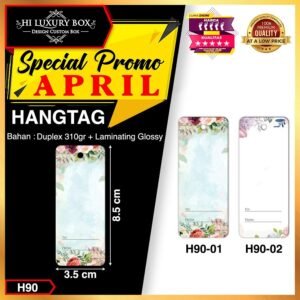 Hangtag|Hangtag murah|Hangtag bunga|Hangtag Flower|H90