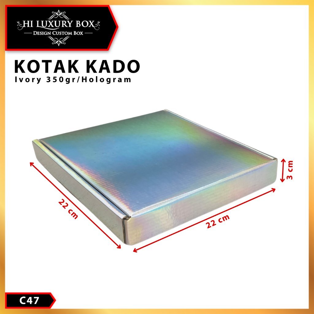 Kotak Kado|Box Hologram|Box Hijab|Box Serbaguna|Packaging|Box|Dus|C47 - Image 2