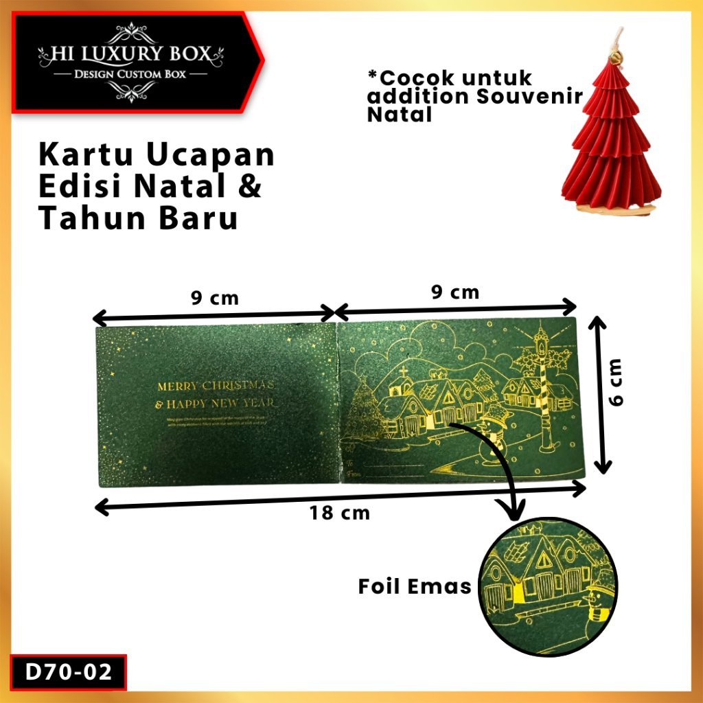 Kartu Natal/Christmas Greeting Card/Kartu Ucapan/D69/D70/D71 - Image 5