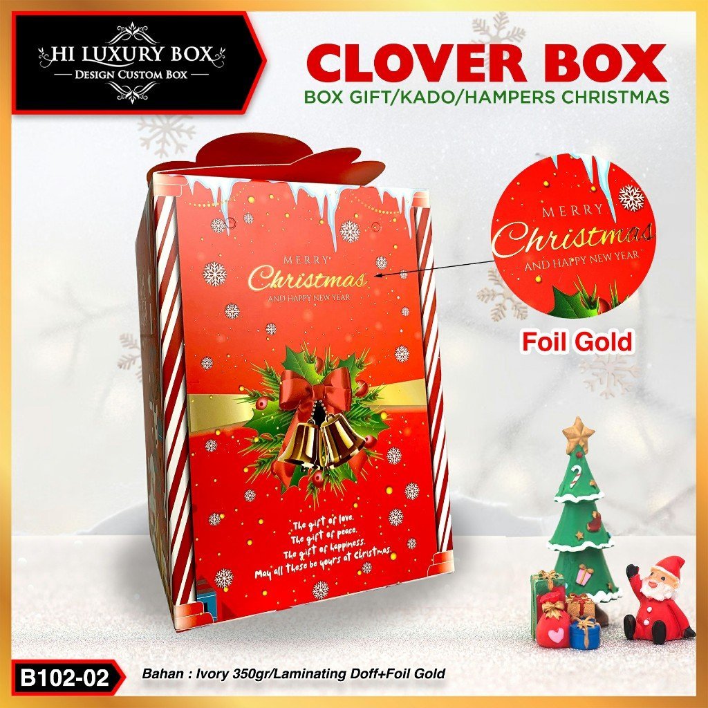 Box Natal/Kotak Hampers/Toples 500gr/Dus Kue/Toples Bulat/B102 - Image 5