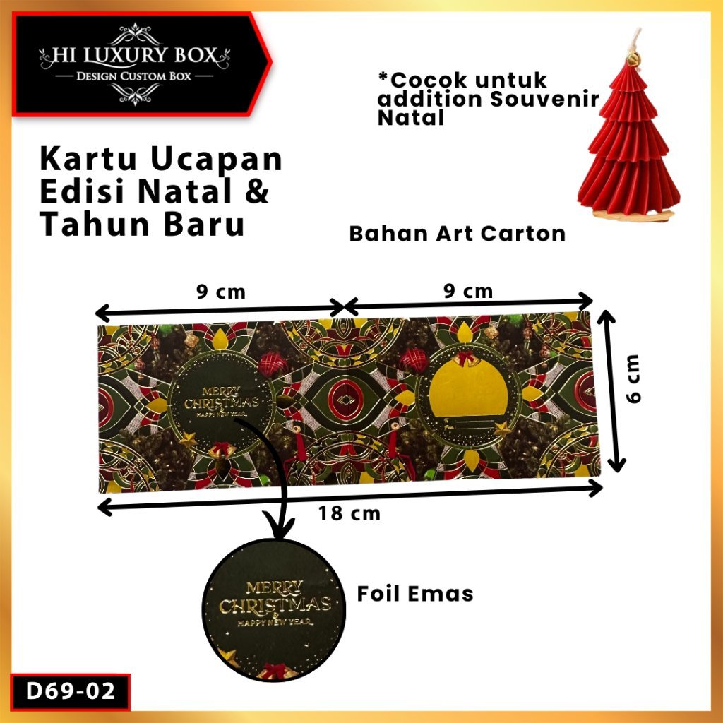 Kartu Natal/Christmas Greeting Card/Kartu Ucapan/D69/D70/D71 - Image 3