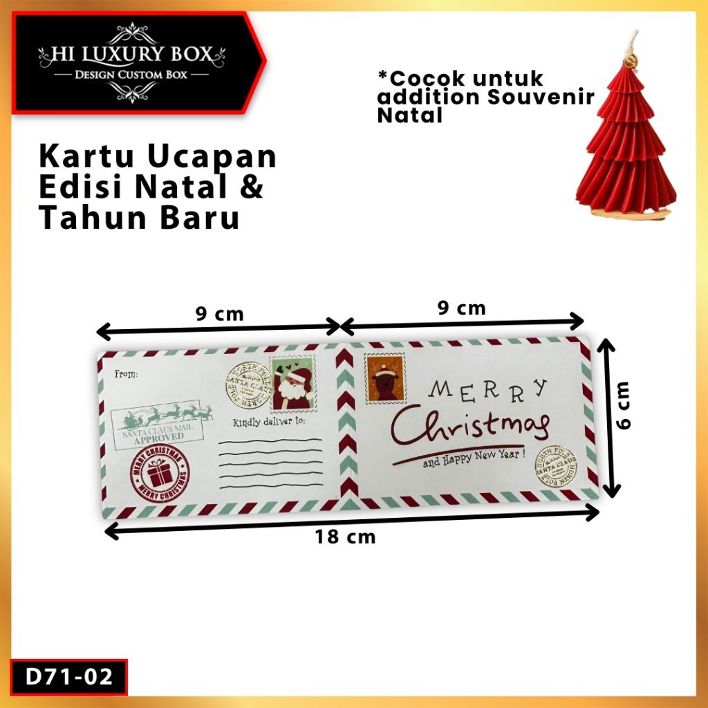Kartu Natal/Christmas Greeting Card/Kartu Ucapan/D69/D70/D71 - Image 7