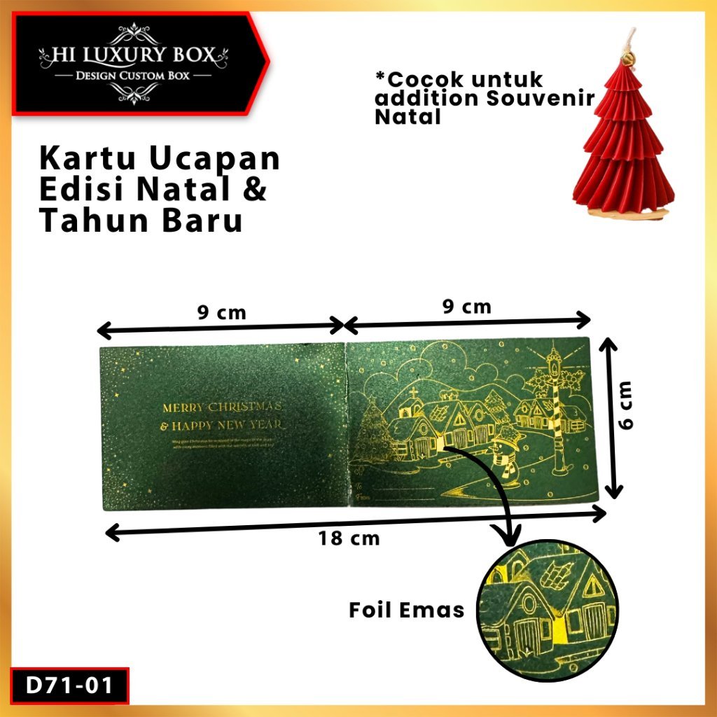 Kartu Natal/Christmas Greeting Card/Kartu Ucapan/D69/D70/D71 - Image 6