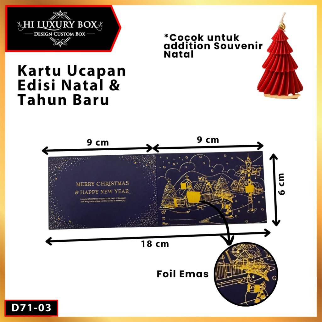 Kartu Natal/Christmas Greeting Card/Kartu Ucapan/D69/D70/D71 - Image 8