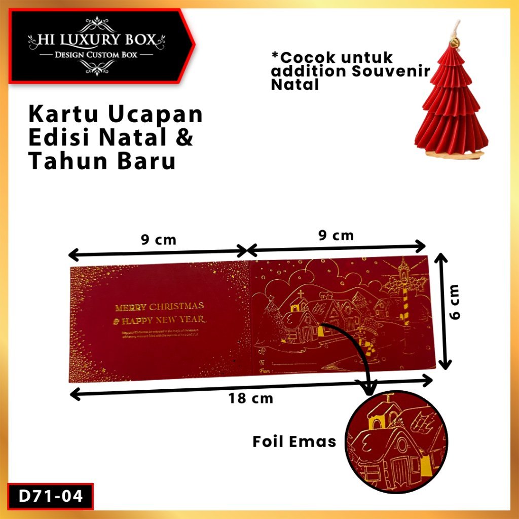 Kartu Natal/Christmas Greeting Card/Kartu Ucapan/D69/D70/D71 - Image 9