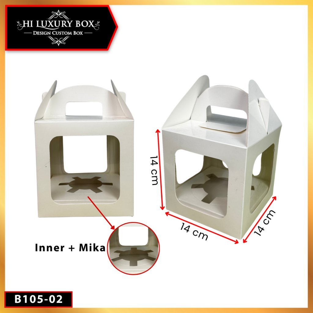 Gable Box-Cupcake-Box Puding-Kotak Kue-Kue muffin - B105 - Image 3