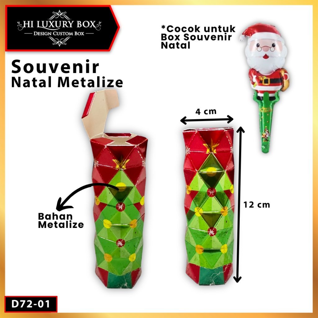 Box Natal / Kotak Kado Christmas /Souvenir Natal / D72 - Image 2